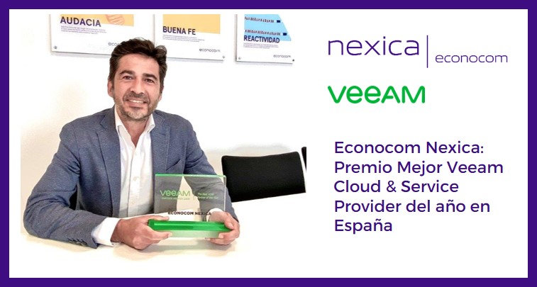 Econocom Nexica: Best Veeam Cloud & Service Provider of the year in Spain